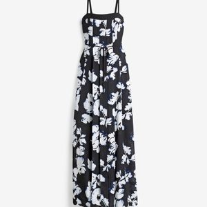 White House Black Market Black and White Floral Maxi Dress